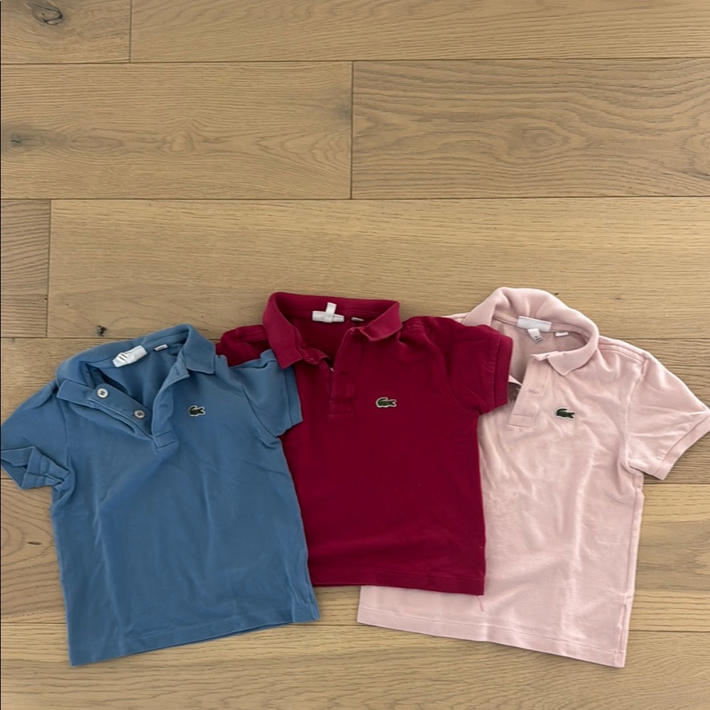 Lacoste Polo Shirt Collection Blue and Red Casual Style